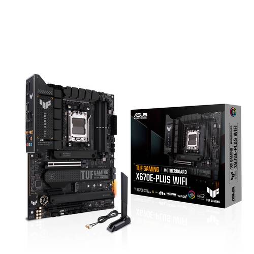 Asus TUF GAMING X670E-PLUS WIFI Mainboard Sockel (PC) AMD AM5 Formfaktor (Details) ATX Mainboard-Chi von Asus