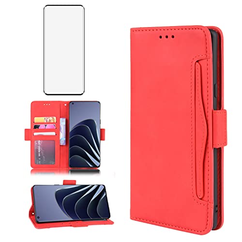 Asuwish Handyhülle für OnePlus 10 Pro Hülle mit Glas Folie Schutzfolie Kartenfach Klappbar Leder Geldbörse Ständer Handyhüllen Panzerfolie 10Pro 5G Handy Hüllen Schutzhülle Cover Phone Case Rot Asuwish Handyhülle für OnePlus 10 Pro Hülle mit Glas Folie Schutzfolie Kartenfach Klappbar Leder Geldbörse Ständer Handyhüllen Panzerfolie 10Pro 5G Handy Hüllen Schutzhülle Cover Phone Case Rot von Asuwish