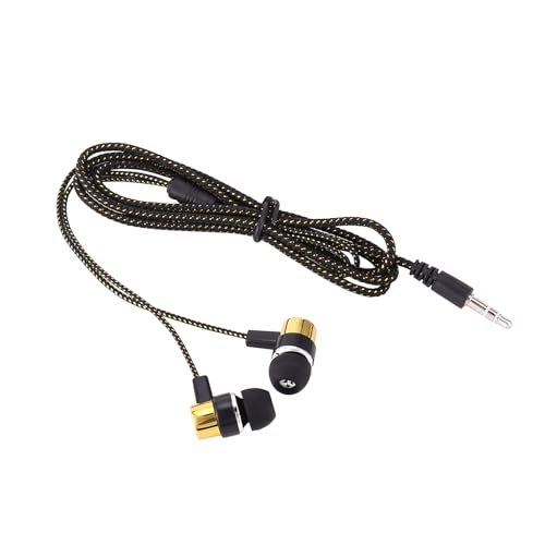 Asyduey 1.1M Reflektierende Fasergewebe-Linie Geräuschisolierende Stereo-In-Ear-Ohrhörer Kopfhörer Mit 3,5-Mm-Klinkenbuchse Standard Golden Asyduey 1.1M Reflektierende Fasergewebe-Linie Geräuschisolierende Stereo-In-Ear-Ohrhörer Kopfhörer Mit 3,5-Mm-Klinkenbuchse Standard Golden von Asyduey