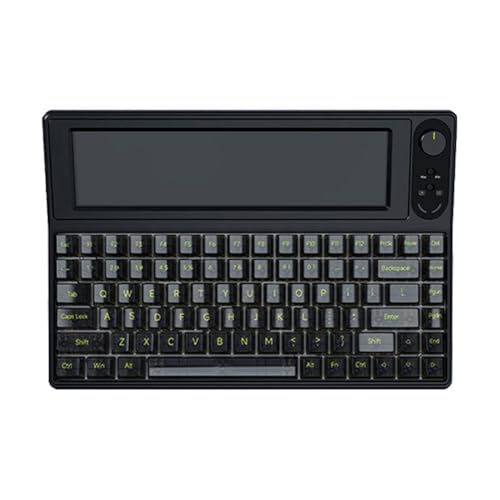 Asyduey AKP846 Mechanische Tastatur mit Smart Display und 10,1-Farbbildschirm, Dichtungsstruktur, Hot-Swap-Fähigen PBT-Tastenkappen,A von Asyduey