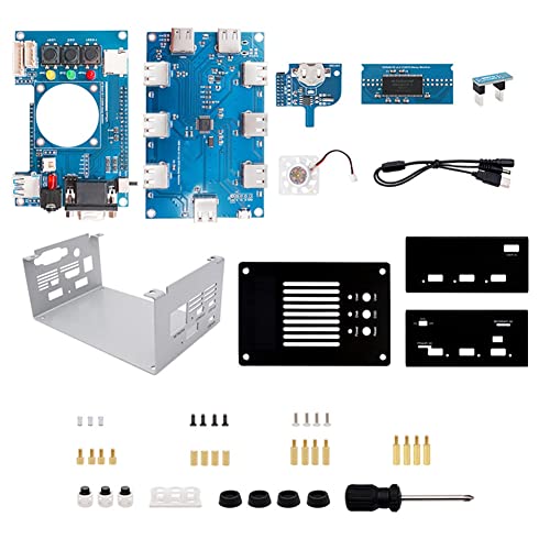 Asyduey FüR Mister FPGA 32 MB Motherboard + USB-Hub V2.1 mit DIY-MetallgehäUse-Kit für Terasic DE10-Nano Mister FPGA (Schwarz) von Asyduey