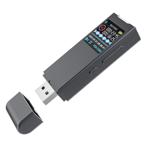 Asyduey USB-Flash-Laufwerk Mini Sprachrekorder Aktiviert HD Geräuschreduzierung Klanggesteuerte Aufzeichnung Diktiergerät Audio MP3-Player A von Asyduey