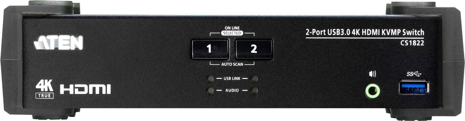 ATEN CS1822 KVMP Switch - KVM-/Audio-/USB-Switch - 2 x KVM/Audio/USB - 1 lokaler Benutzer - Desktop ATEN CS1822 KVMP Switch - KVM-/Audio-/USB-Switch - 2 x KVM/Audio/USB - 1 lokaler Benutzer - Desktop von Aten
