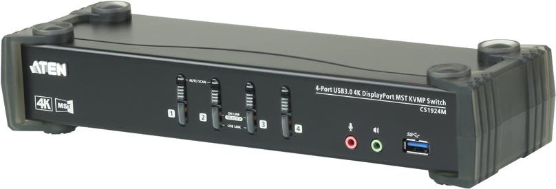 ATEN CS1924M KVMP Switch - KVM-/Audio-/USB-Switch - 4 x KVM/Audio/USB - 1 lokaler Benutzer - Desktop ATEN CS1924M KVMP Switch - KVM-/Audio-/USB-Switch - 4 x KVM/Audio/USB - 1 lokaler Benutzer - Desktop von Aten
