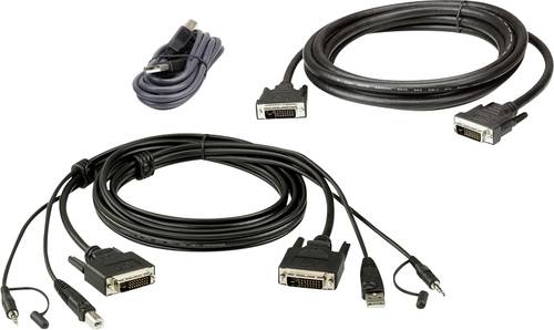 ATEN KVM Anschlusskabel [1x DVI-D Stecker, USB 2.0 Stecker A, Klinkenstecker 3.5mm - 1x DVI-D Stecke von Aten