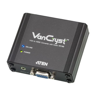 ATEN VC180 Video-Konverter VGA zu HDMI, bis 1080p, mit Audio von Aten