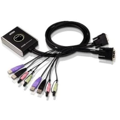 Aten CS682 2-Port USB DVI Kabel KVM Switch mit Audio und Remote von Aten