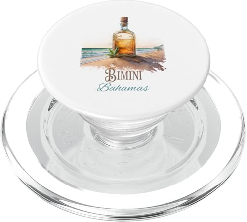 Bimini Bahamas Rum Bottle Art – Tropische Stranddekoration PopSockets PopGrip für MagSafe von Atomic Gorilla