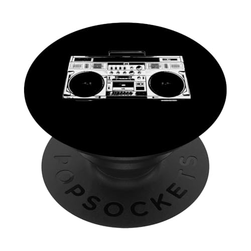 Vintage Boom Box 1980er Rap Hip Hop Radio PopSockets Klebender PopGrip von Atomic Madhouse