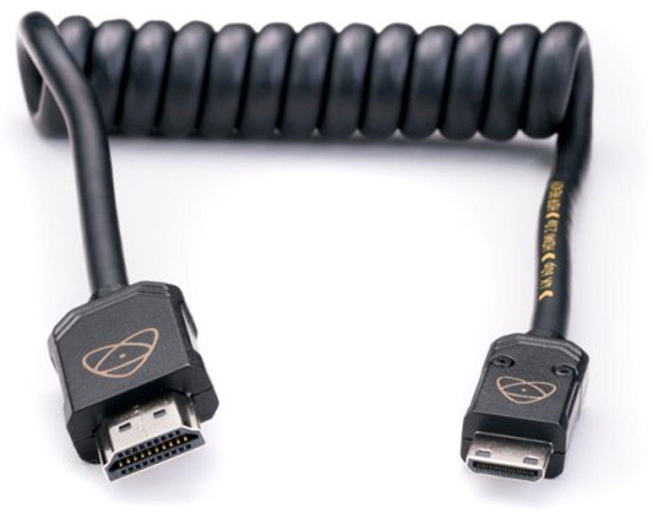 Atomos HDMI auf Mini HDMI 30-60cm Spiralkabel Objektivzubehör von Atomos