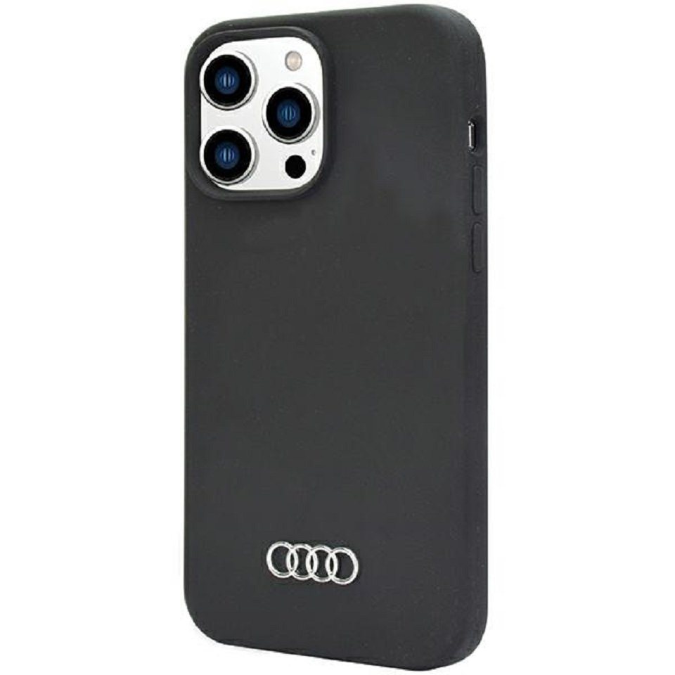 Audi Handyhülle Case iPhone 14 Pro Max Silikon schwarz 6,7 Zoll, Kantenschutz von Audi