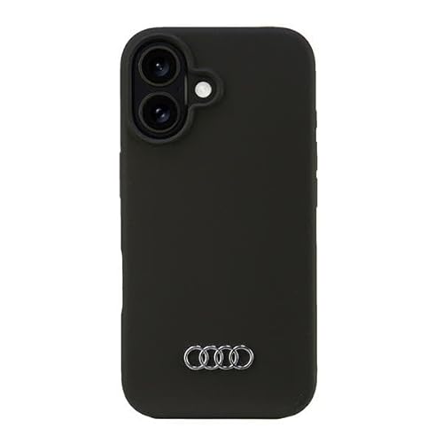 Audi Silikonhülle für iPhone 16 6.1" schwarz AU-LSRIP16-Q3/D1-BK von Audi