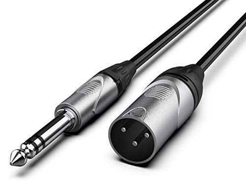 Audibax Pro Cable XLR Macho a Jack Balanceado 3 Metros Negro von Audibax