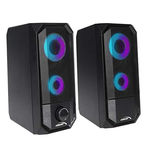 Audiocore AC845 Bluetooth-Lautsprecher mit LED-Hintergrundbeluchtung Stereo PC-Lautsprecher 10W RMS USB-Stromversorgung Kompakt von Audiocore