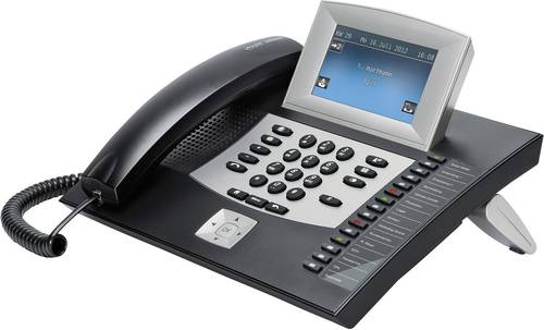 Auerswald COMfortel 2600 Systemtelefon, ISDN Anrufbeantworter, Headsetanschluss Touch-Display Schwar von Auerswald