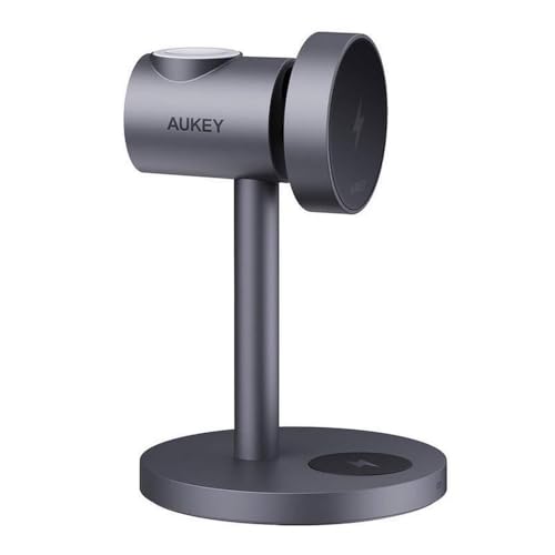 Aukey Wireless Charger MagFusion 3 in 1 LC-MC311, 15W Qi2 (Gray) von Aukey