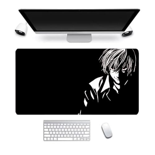 Aulande Death Note Mauspad, Gaming-Mauspad, Anime-Death Note-Charakter, bedrucktes Mauspad, rutschfeste Gummiunterseite, Computer-Tastaturmatte für Gaming und Büro, 800 x 300 mm (Typ 9, 800x300mm) von Aulande