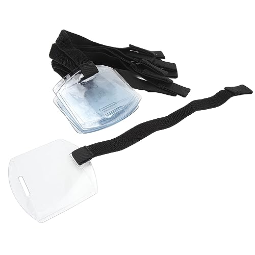 10 Stück Verstellbare Wasserdichte PVC-Armband-Ausweishalter für Büro, Business, Schule von Aumotop