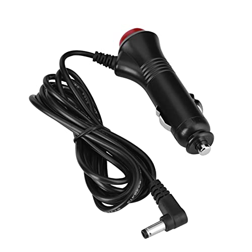 12V Auto-Zigarettenanzünder-Ladegerät-Adapterkabel, 90°-Winkelstecker mit Schalter und Licht für Fahrzeugstrom, 1,5 M, Schwarz von Aumotop