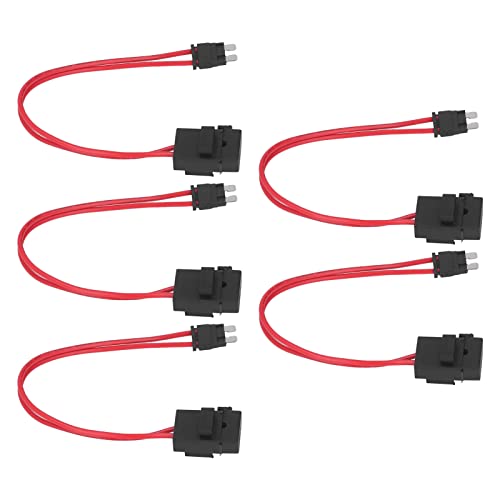 Auto-Sicherungshalter-Anschluss, Mini-Hochleistungs-Kabelverlängerung, ATM 20 A, 16 AWG, mit 5 Sicherungen, Einfaches Zubehör für Schaltungstests (ACT M 19,1 mm) von Aumotop