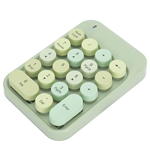 Kabellose Numerische Tastatur, Schokoladen-Tastenkappe, 2,4 G, Kabellose Richtungsumschaltung für Spiel AK18 (Traumgrün) von Aumotop