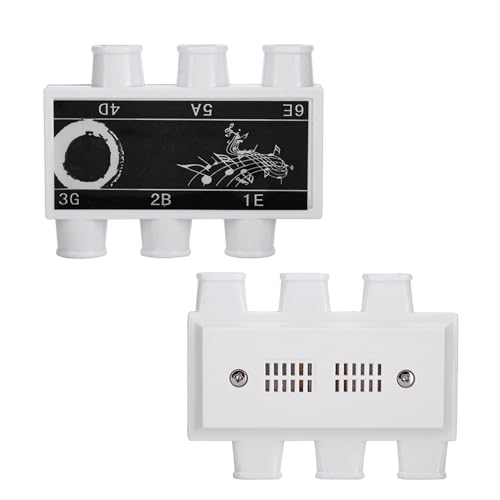 Stimmgerät aus Robustem Kunststoff, Pitch-Pipe-Ton E, B, G, D, A, E, mit Tragetasche für Elektrische oder Akustische Gitarren von Aumotop