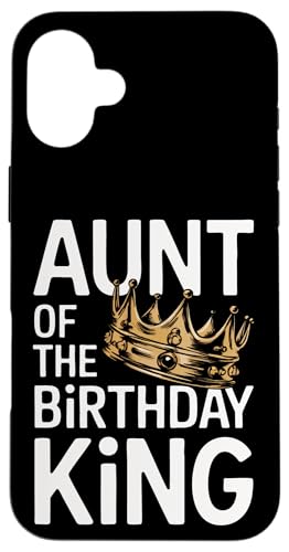 Tante Tante des Geburtstagskönigs Hülle für iPhone 16 Plus Tante Tante des Geburtstagskönigs Hülle für iPhone 16 Plus von Aunt Family Apparel