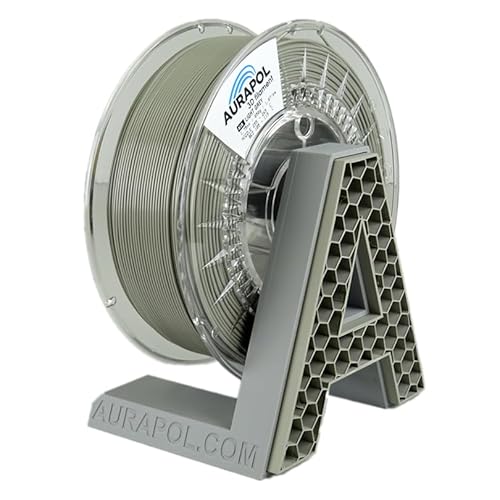 AURAPOL ASA Filament 1.75 mm, 850 g 3D Drucker Filament mit Präzision 1,75 mm +/- 0,02 mm, Premium 3D Filament kompatibel mit den meisten FDM(FFF)-3D-Druckern und 3D-Stiften, Hellgrau von AURAPOL