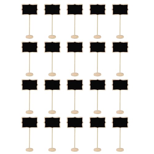 20 x Kreidetafel-Etiketten Kreidetafel-Schilder mit Ständer, kleine Kreidetafel, Tafel, Nachrichtentafel, Schilder für Hochzeit von Aurgiarme