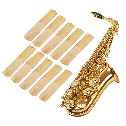 10 Tenor -Saxophon -Schilf mit Plastischer Schutzabdeckung, Ideal für Anfänger, Pädagogen, Studenten 10 Tenor -Saxophon -Schilf mit Plastischer Schutzabdeckung, Ideal für Anfänger, Pädagogen, Studenten von Ausla
