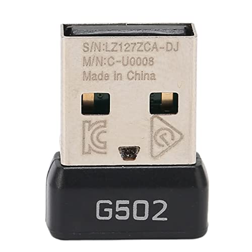 2,4-G-USB-Empfänger, Stabiles Signal, Kleiner Tragbarer ABS-Metall-Mausadapter mit 2,4-GHz-Technologie für die G502 Lightspeed-Maus, Plug-and-Play-Ersatz von Ausla