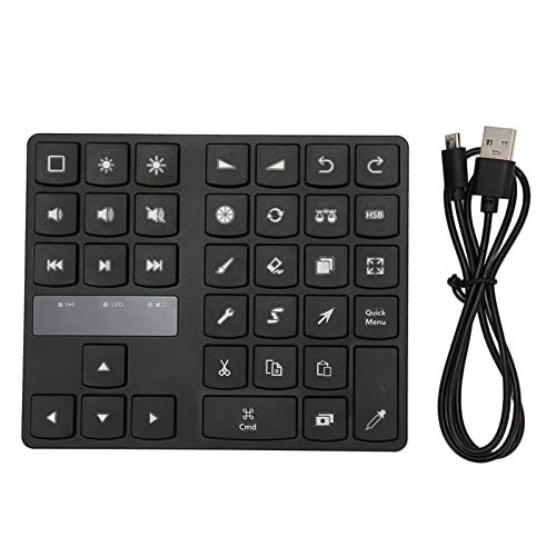 Ausla 35-Tasten-Zeichentastatur, Ergonomische Zeichen-Shortcut-Tastatur mit Editor-Controller, Kompakte Größe und Hautfreundliche Materialien für, OS X-kompatibel, Tastatur von Ausla