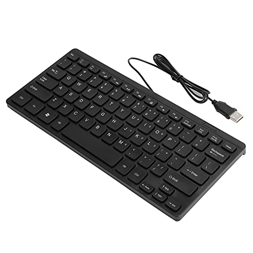 Ausla Tastatur, USB-Kabel, Tragbare USB-Tastatur, ABS-Multimedia-Tastatur K1000 mit Langem Kabel, Bequem für Desktop, Laptop von Ausla