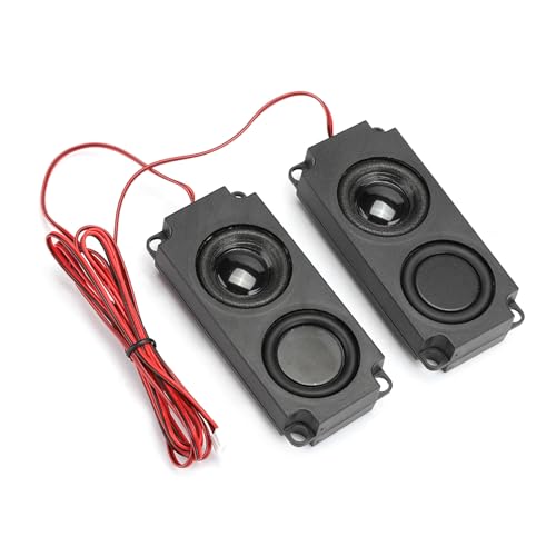 Ausla Tragbarer 5-W-Audiolautsprecher mit Schwerem Bass, 40 Mm Magnetischer Dual-Lautsprecher für TV-, mit 40 Mm Dual-Magnet-Lautsprecher, für Werbemaschinen, LCD-TV, Monitore, von Ausla