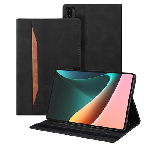 Auslbin Hülle Xiaomi Mi Pad 5/Mi Pad 5 Pro Magnetisches Schutzhülle Multi Winkel Origami Ständer Funktion PU-Leder Case für Xiaomi Mi Pad 5/Mi Pad 5 Pro 11 Zoll 2021(Schwarz) von Auslbin