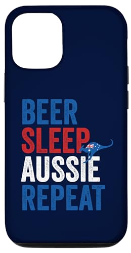 Hülle für iPhone 12/12 Pro Beer Sleep Aussie Repeat Australia Roo Kangaroo Erwachsene Kinder von Australian Patriotic Tees