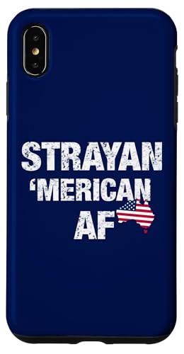 Hülle für iPhone XS Max Lustiger Strayan 'Merican AF Expat Aussie Australian Patriotic von Australian Patriotic Tees