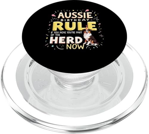 Lustiges Geburtstagsgeschenk Australischer Schäferhund PopSockets PopGrip für MagSafe von Australian Shepherd Fun Designs