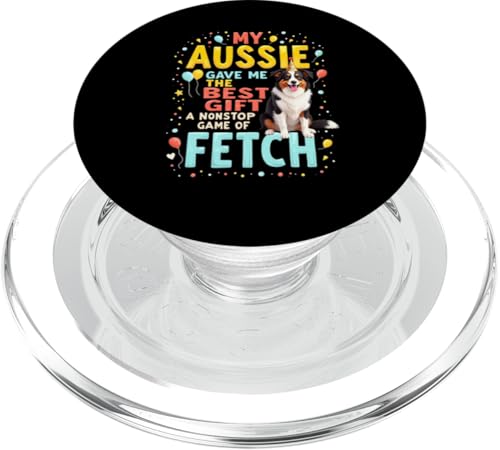 Lustiges Geburtstagsgeschenk Australischer Schäferhund PopSockets PopGrip für MagSafe von Australian Shepherd Fun Designs