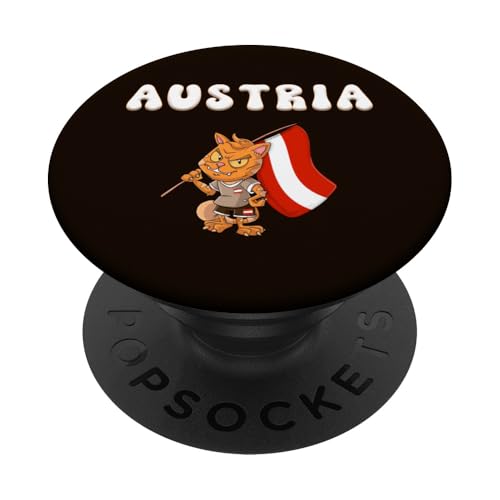 Österreich Katze / Österreichischer Fan PopSockets mit austauschbarem PopGrip von Austria Fans