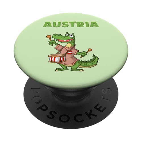 Österreich Krokodil / Österreich Fan PopSockets mit austauschbarem PopGrip von Austria Fans