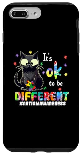 Hülle für iPhone 7 Plus/8 Plus Es ist in Ordnung, anders zu sein, Autismus-Katzenliebhaber von Autism Awareness Gifts and Co.