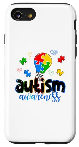 Hülle für iPhone SE (2020) / 7 / 8 Autismus-Bewusstseins-Glühbirnen-Puzzle von Autism Awareness Gifts and Co.