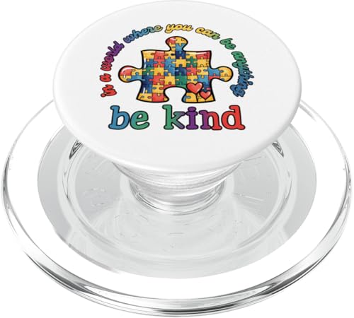 Be Kind Autistic Kid Autism Awareness Anti-Mobbing Kindness PopSockets PopGrip für MagSafe von Autism Awareness Month Wear.USA