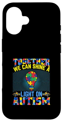 Gemeinsam können wir die Unterstützung bei der Sensibilisierung für Autismus ins Rampenlicht rücken Hülle für iPhone 16 von Autism Awareness Support Apparel