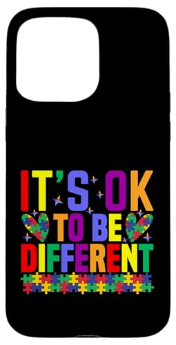 It's OK To Be Different Buntes Puzzle-Herz Hülle für iPhone 15 Pro Max von Autism Awareness Support Apparel