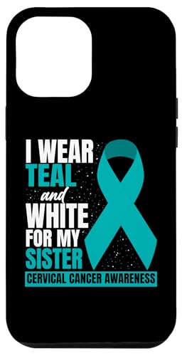 Hülle für iPhone 12 Pro Max Band für Gebärmutterhalskrebs Survivors Fighter Awareness Teal von Autism Warrior Awareness Store