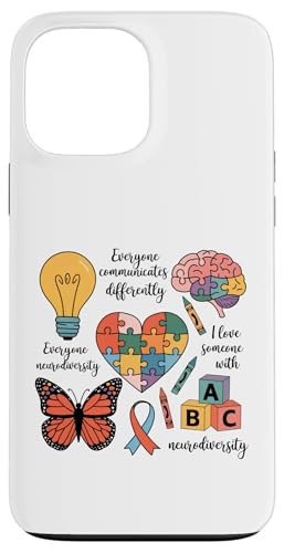 Autismus-Bewusstseinsunterstützung Tismus Autistische Neurodiversität Liebe Hülle für iPhone 13 Pro Max von Autism Women Men Kids Autistic Acceptance Gifts