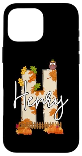 Hülle für iPhone 16 Pro Max Henry Thanksgiving Herbst Vibes Herbst Kinder Kleinkind von Autumn Fall Season Gifts For Kids Boys & Girls