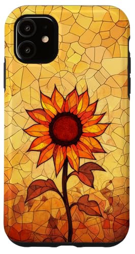 Hülle für iPhone 11 Sonnenblume in Herbsttönen von Autumn Sunflower Charm